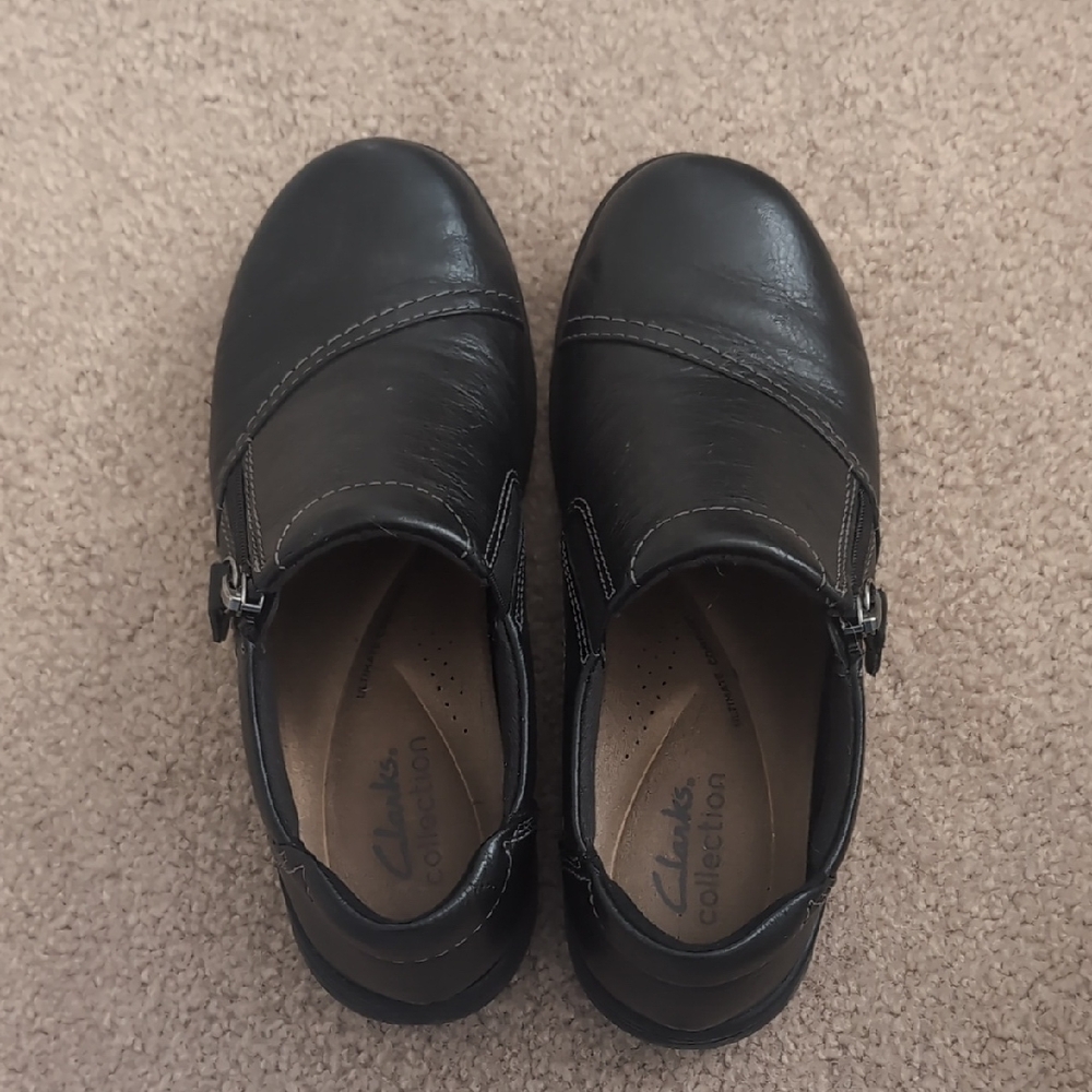 Women's Carleigh Ray Round-Toe Side-Zip Shoes Clarks Size 6